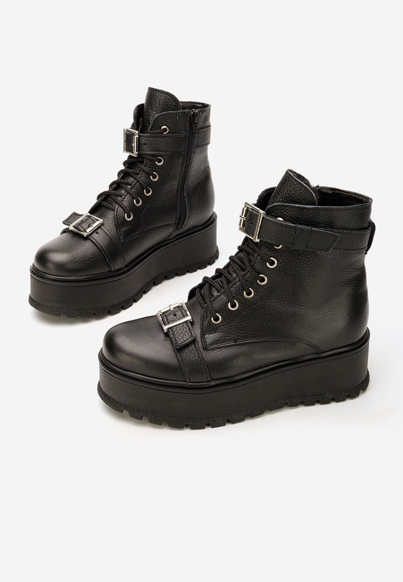 Mποτάκια πλατφόρμα Astrid V5 Μαύρα