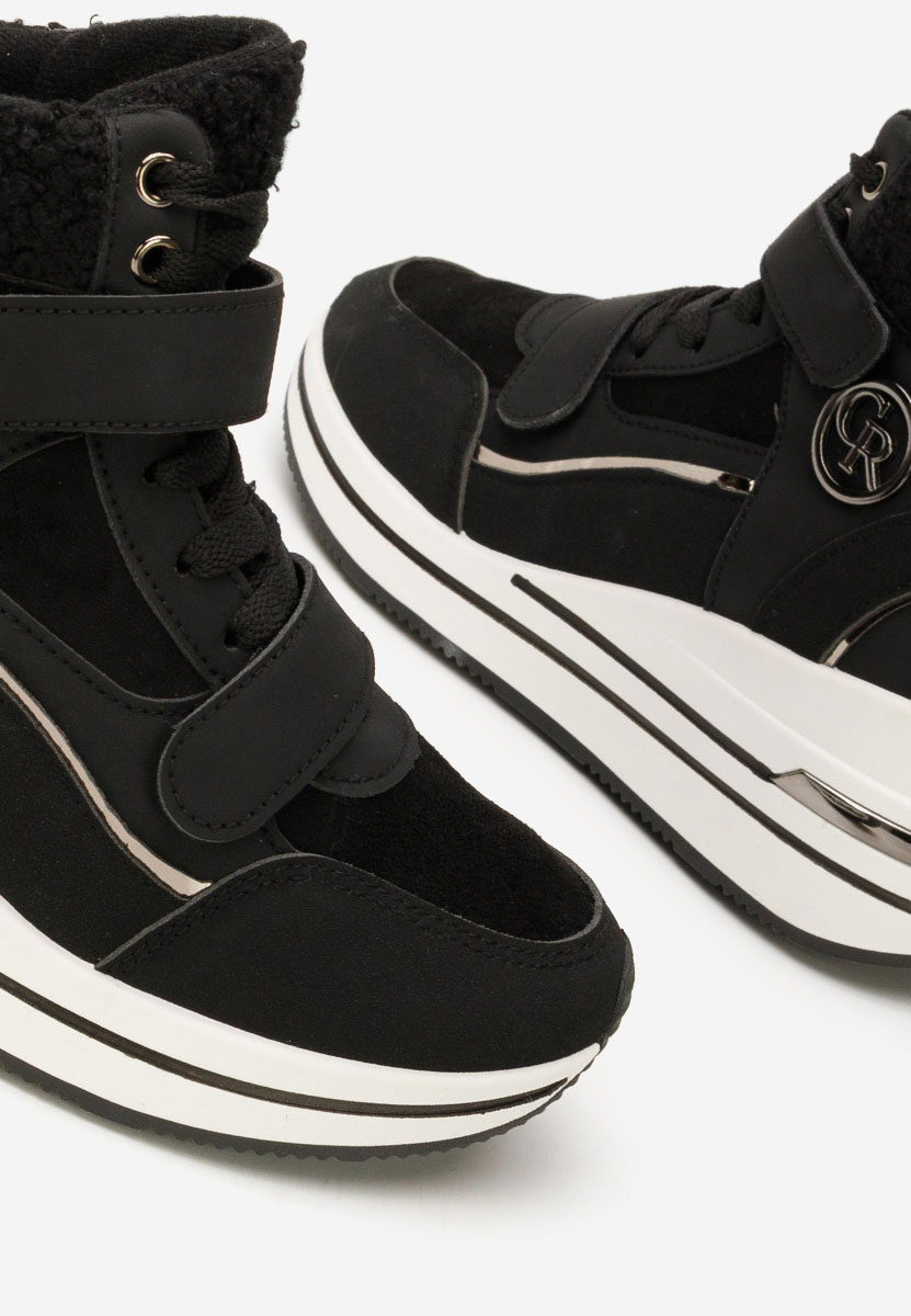 Sneakers αστραγαλου γυναικεια Velaris Μαύρα