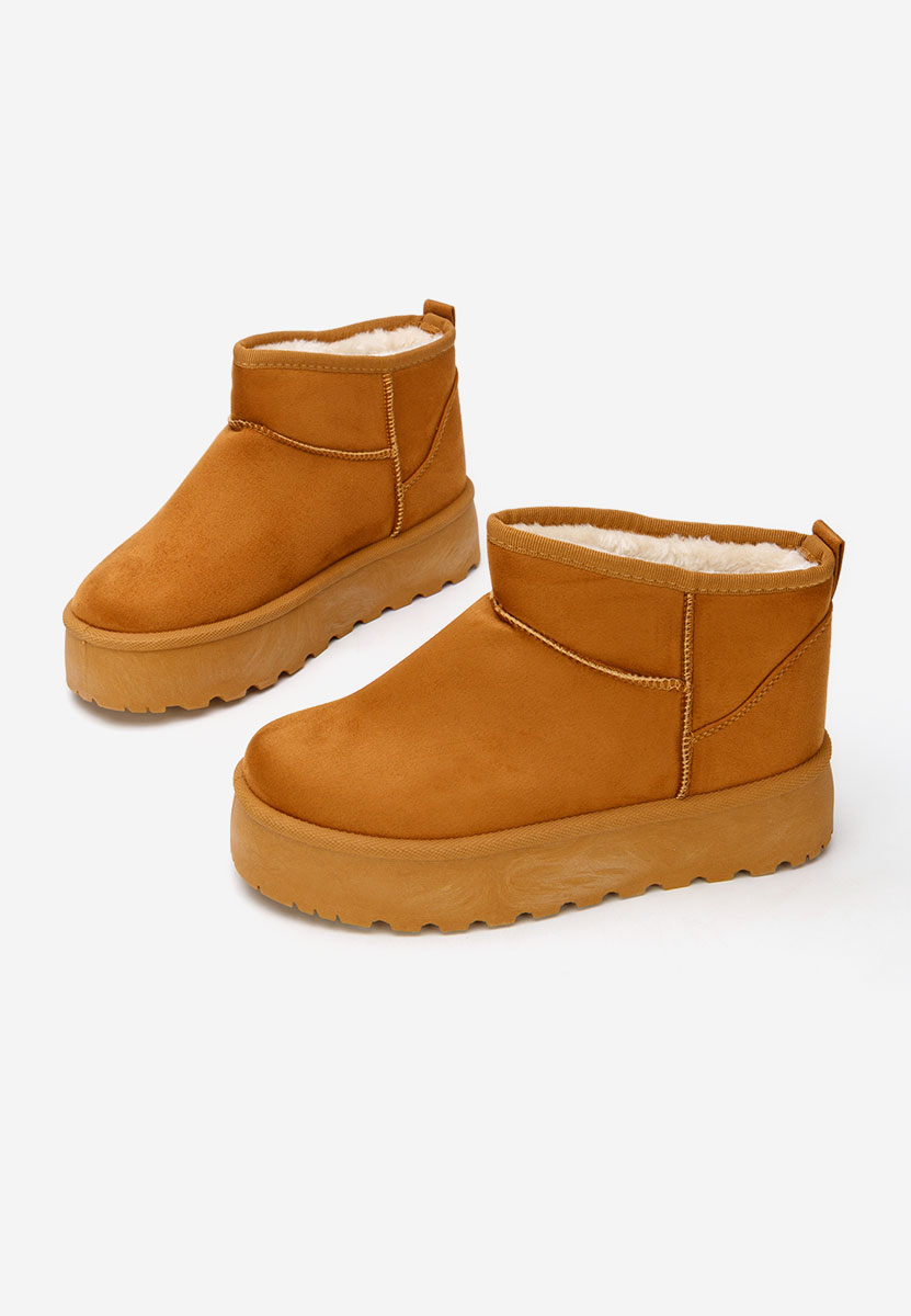Μπότες τύπου UGG με πλατφόρμα Zenaria ταμπά