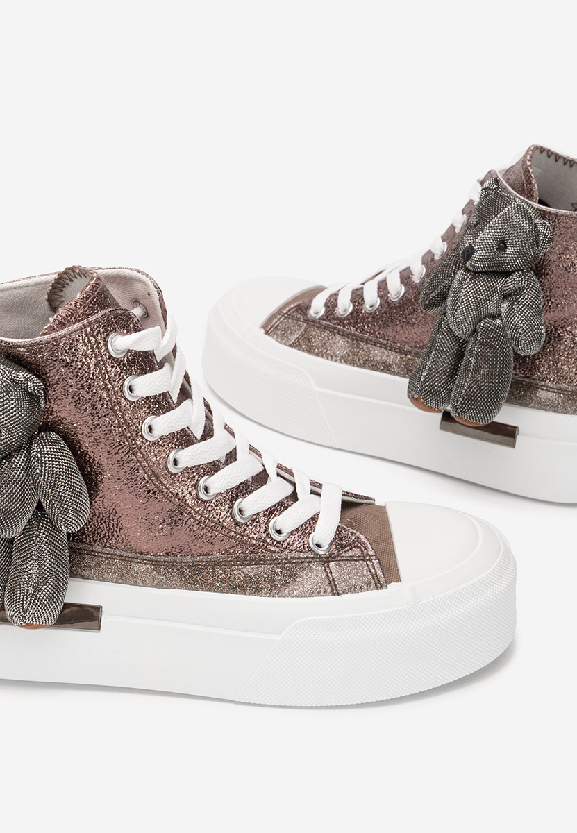 Γυναικεία sneakers αστραγάλο Alisea χάλκινο