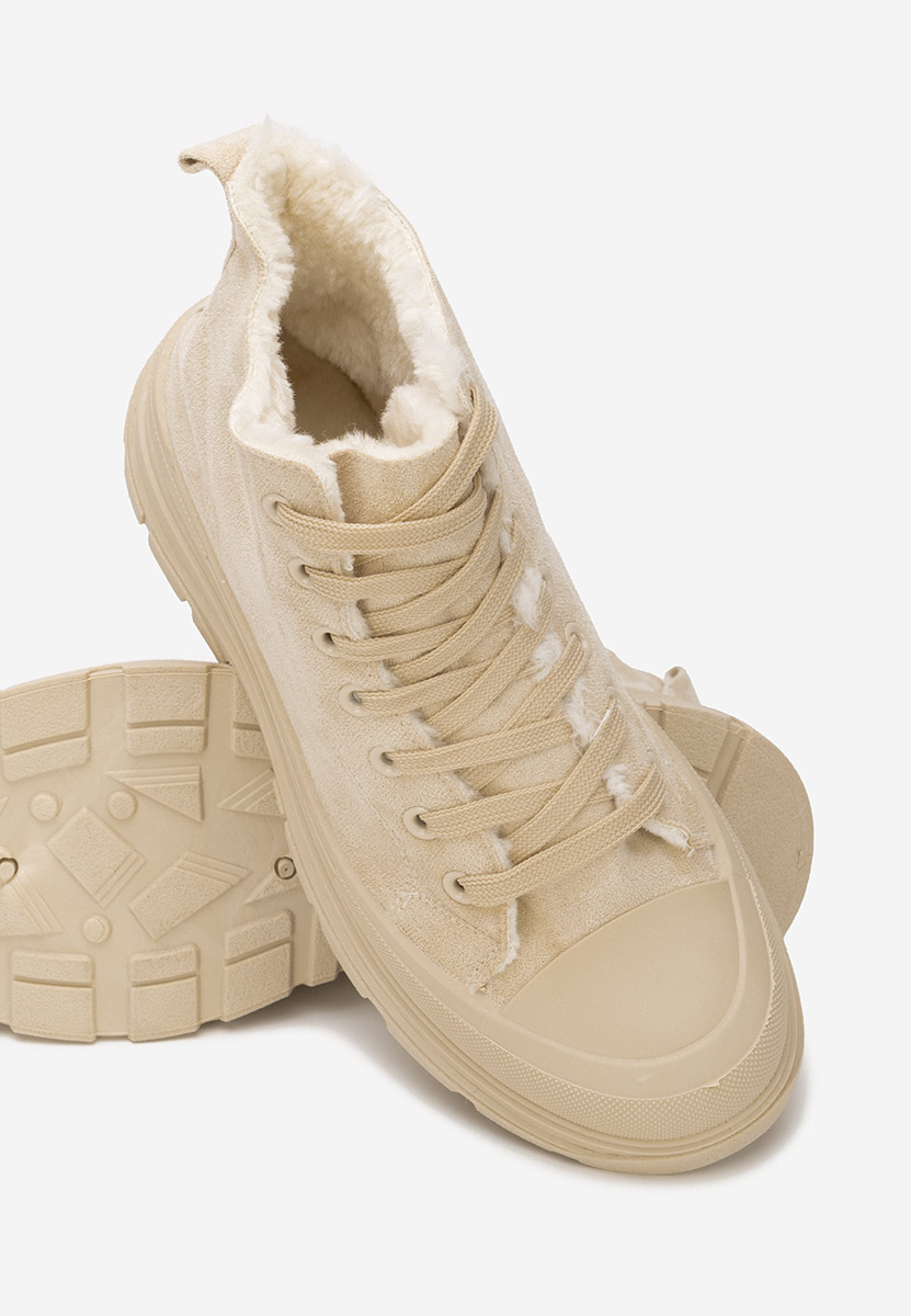 Γυναικεία sneakers αστραγάλο Nicki μπεζ