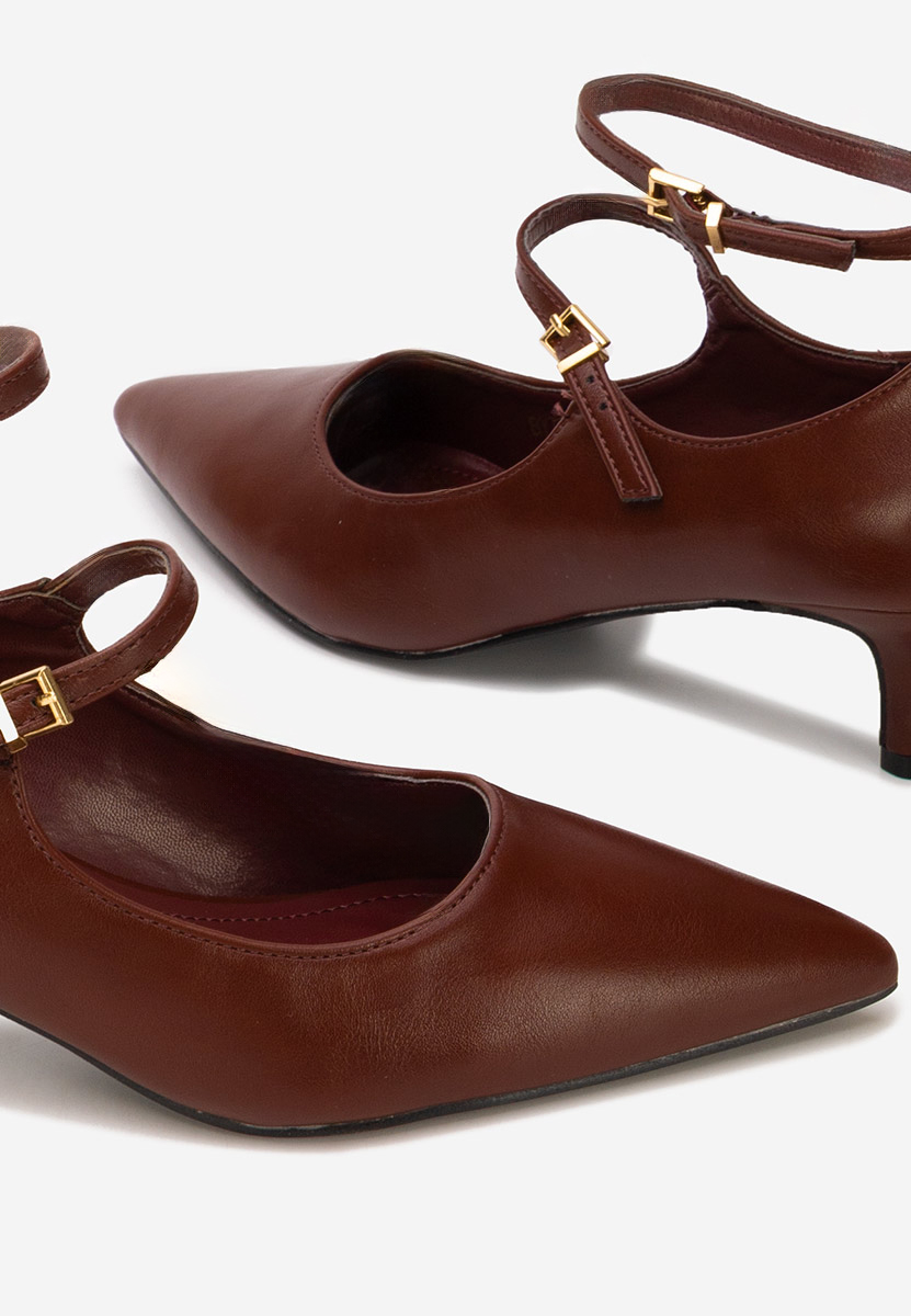 Γόβες με χαμηλό τακούνι Sarla μπορντό Γόβες με χαμηλό τακούνι Sarla μπορντό