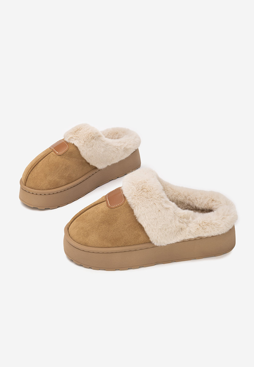 Παντοφλεσ γυναικειεσ χειμερινεσ Flufina χακι