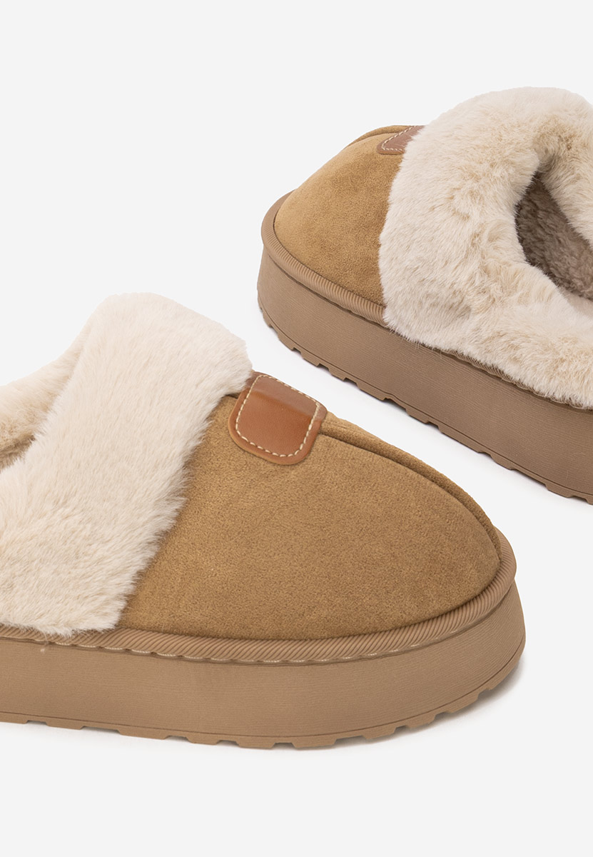 Παντοφλεσ γυναικειεσ χειμερινεσ Flufina χακι