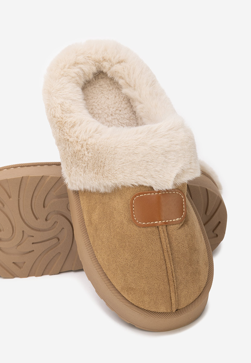 Παντοφλεσ γυναικειεσ χειμερινεσ Flufina χακι