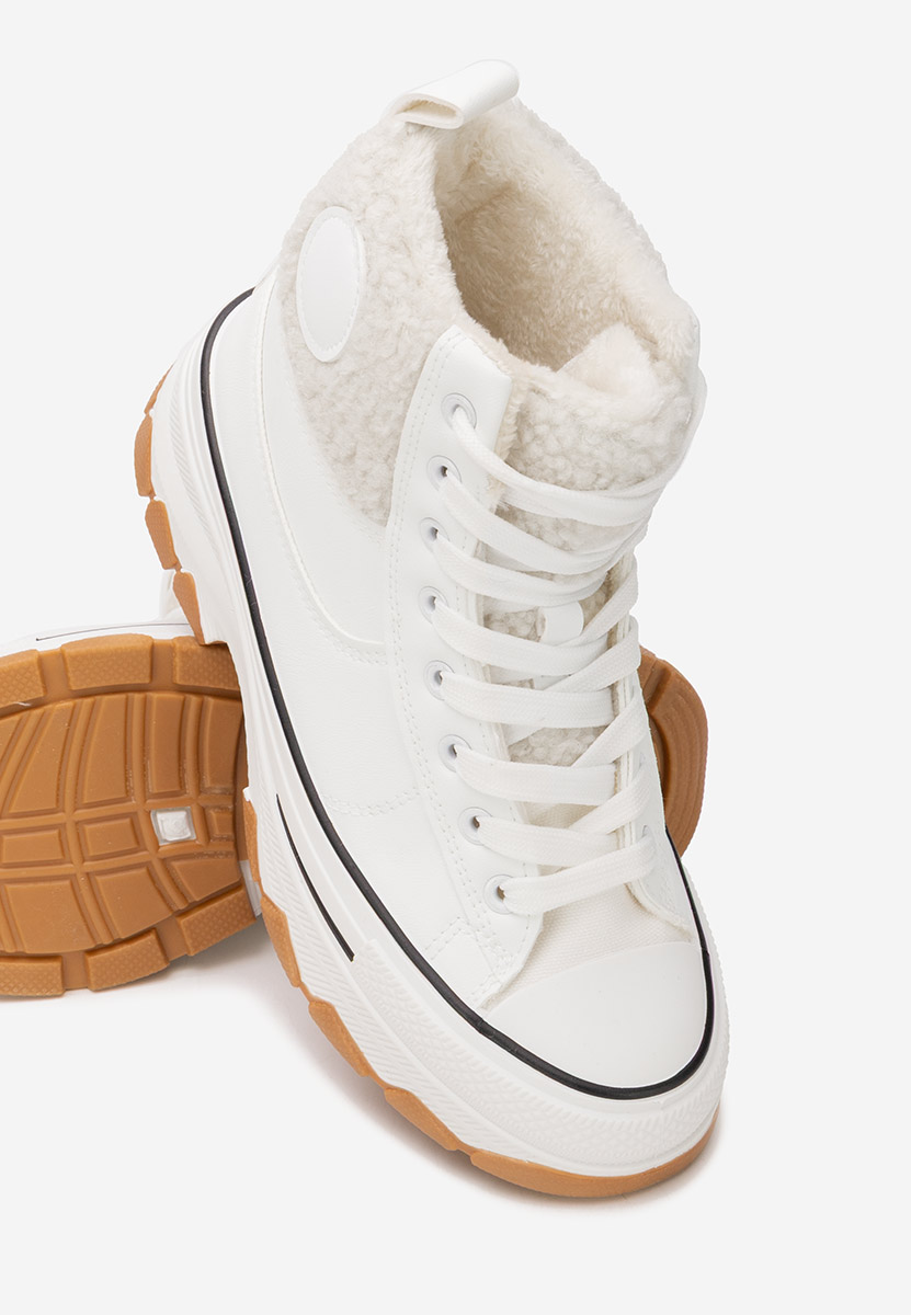Γυναικεία sneakers αστραγάλο Oziana λευκά