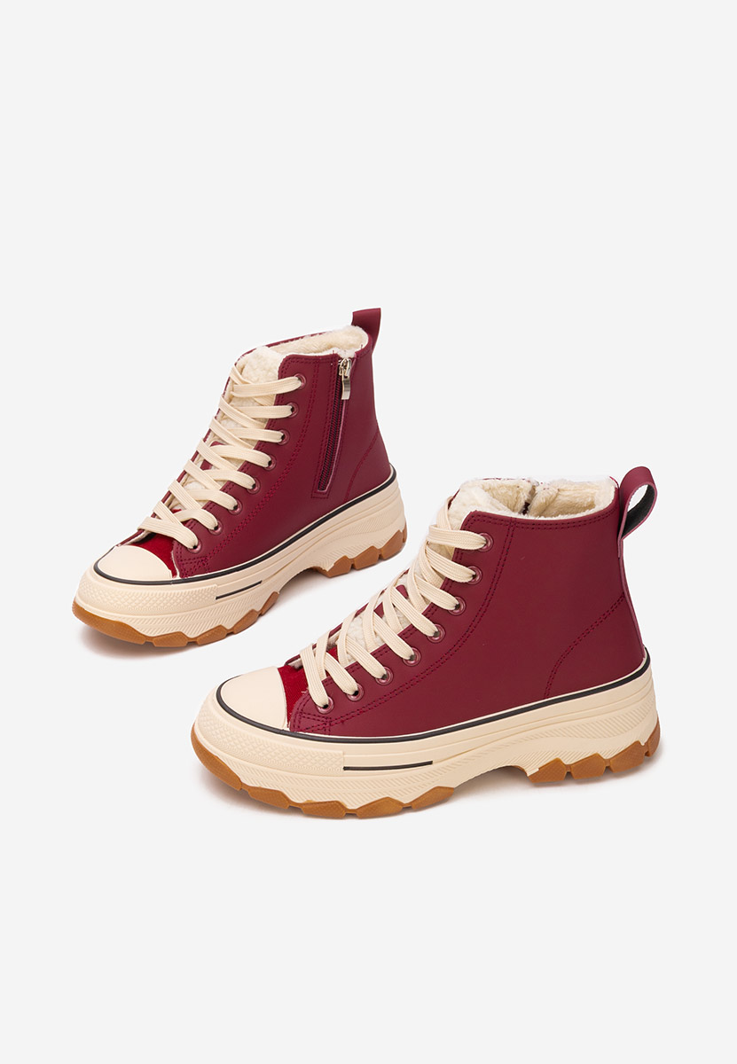 Γυναικεία sneakers αστραγάλο Raviana V7 μπορντό