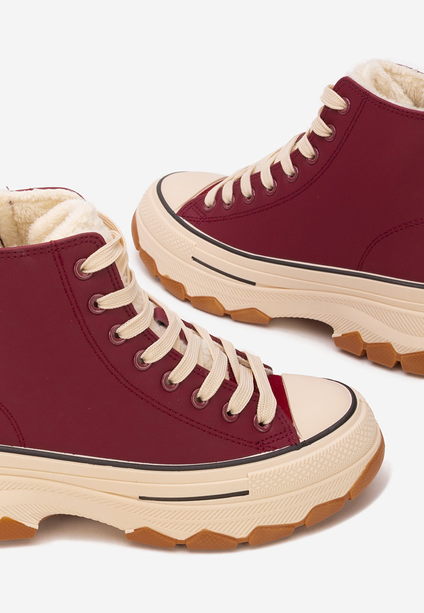 Γυναικεία sneakers αστραγάλο Raviana V7 μπορντό