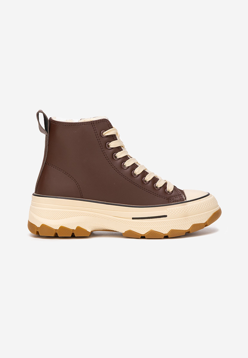 Γυναικεία sneakers αστραγάλο Raviana V7 καφε