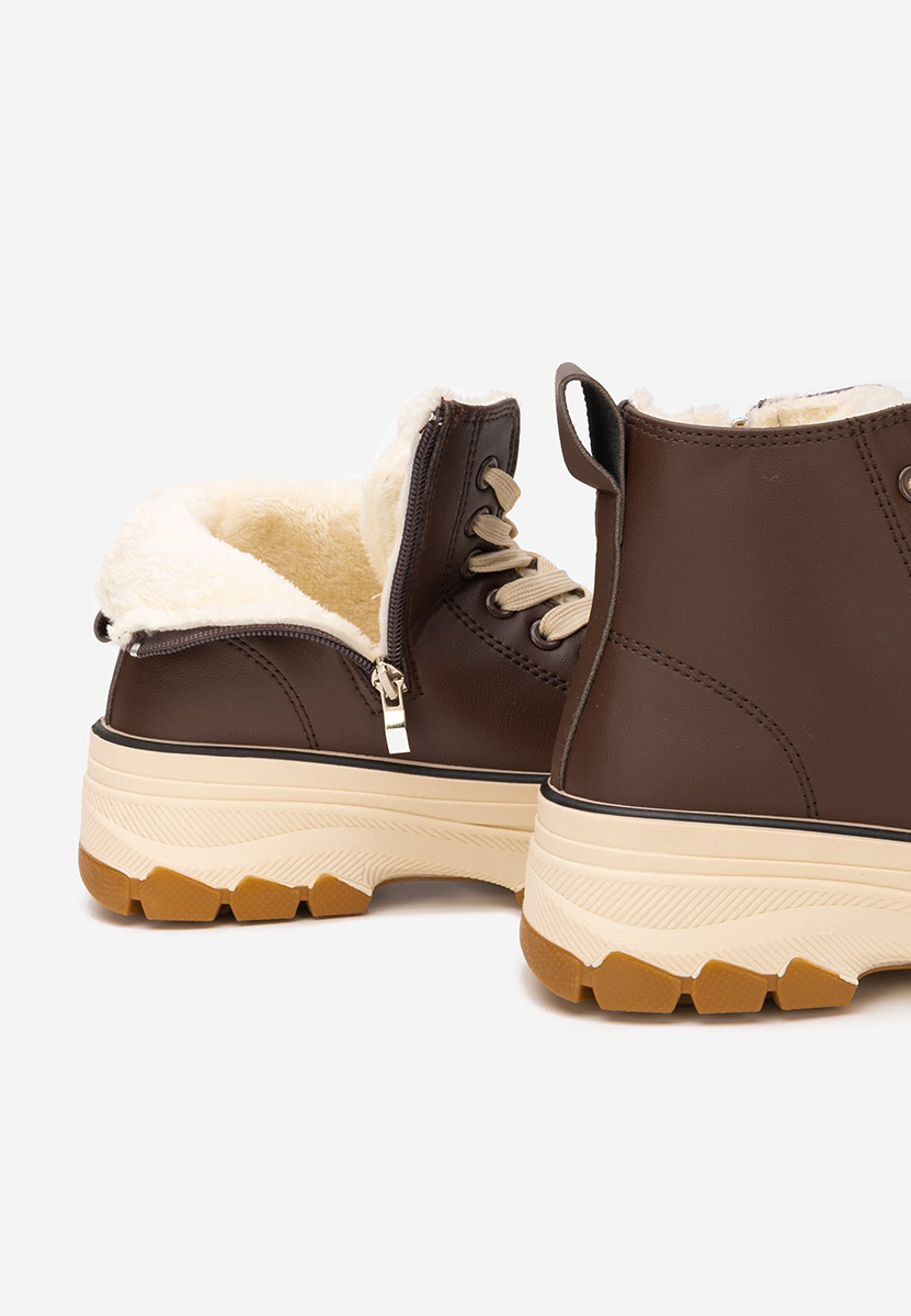 Γυναικεία sneakers αστραγάλο Raviana V7 καφε