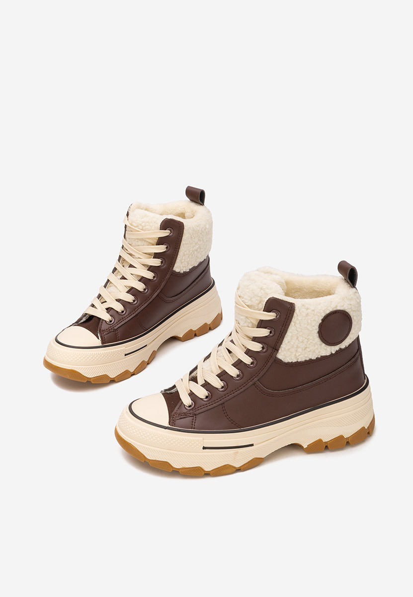 Γυναικεία sneakers αστραγάλο Oziana καφε