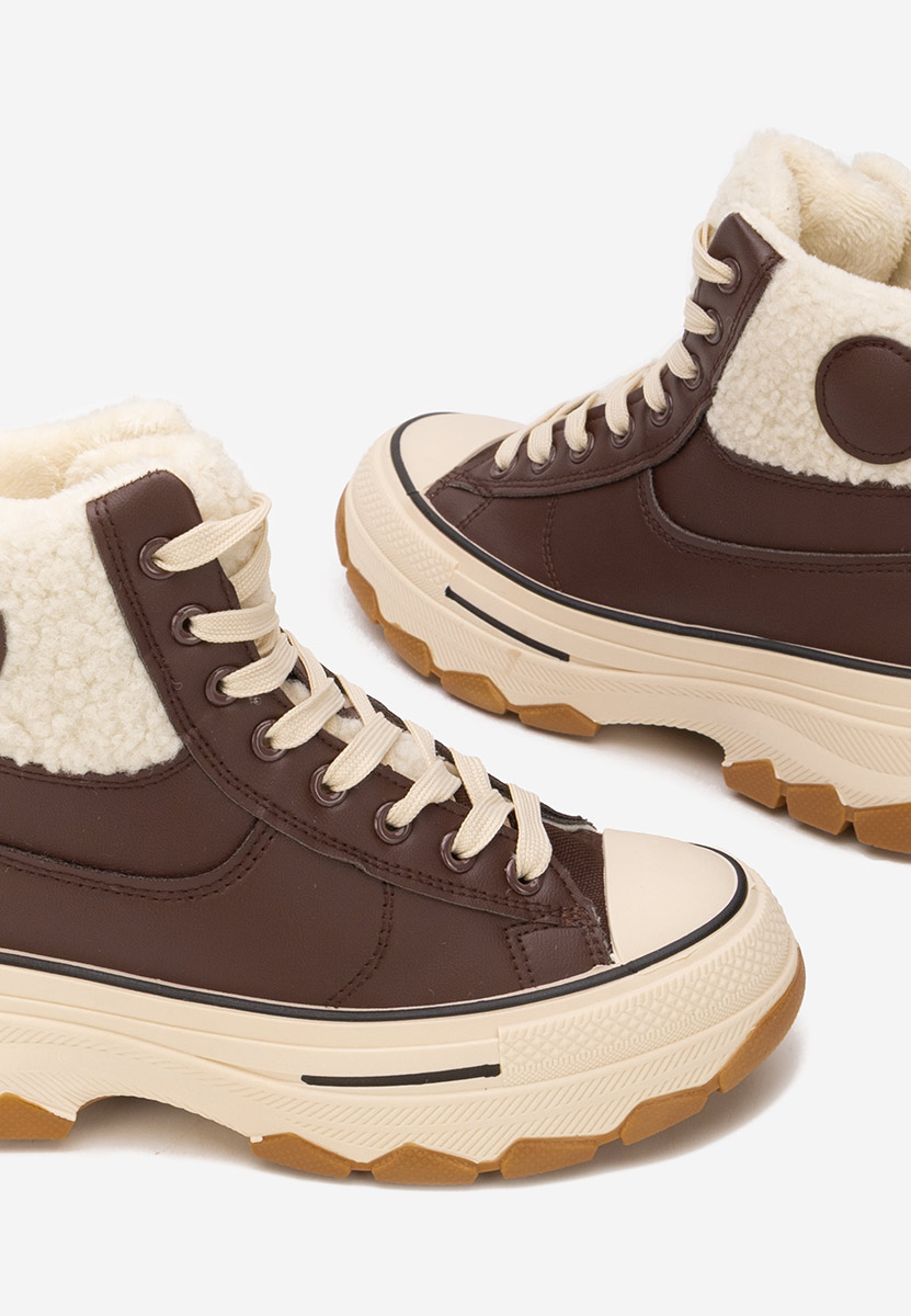 Γυναικεία sneakers αστραγάλο Oziana καφε
