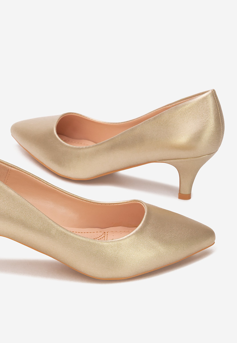 Γόβες με χαμηλό τακούνι Dianea χρυσο