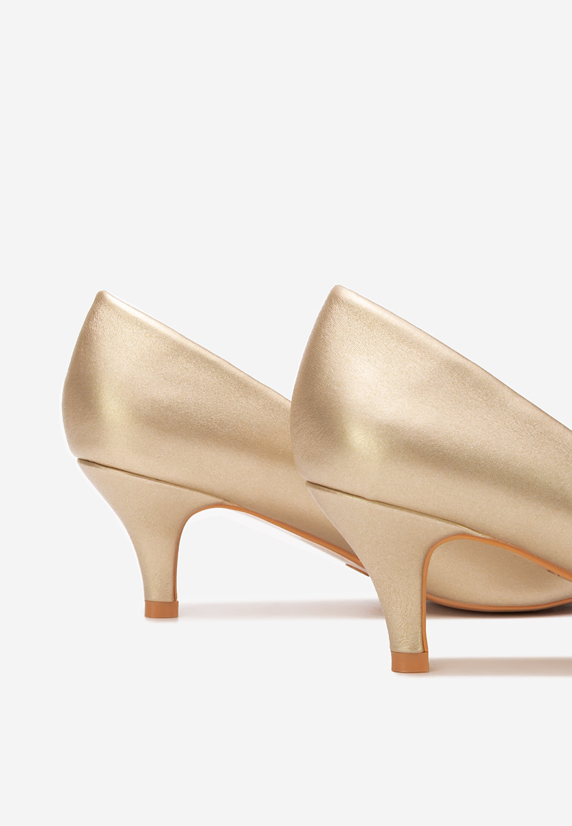 Γόβες με χαμηλό τακούνι Dianea χρυσο