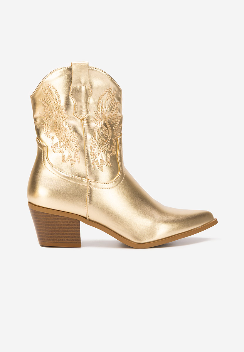 Γυναικεία Μποτάκια Cowboy Kerry χρυσο