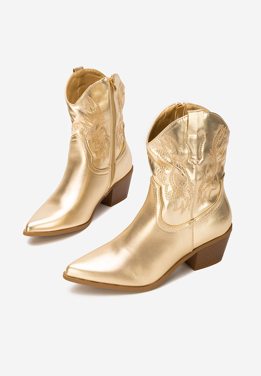 Γυναικεία Μποτάκια Cowboy Kerry χρυσο