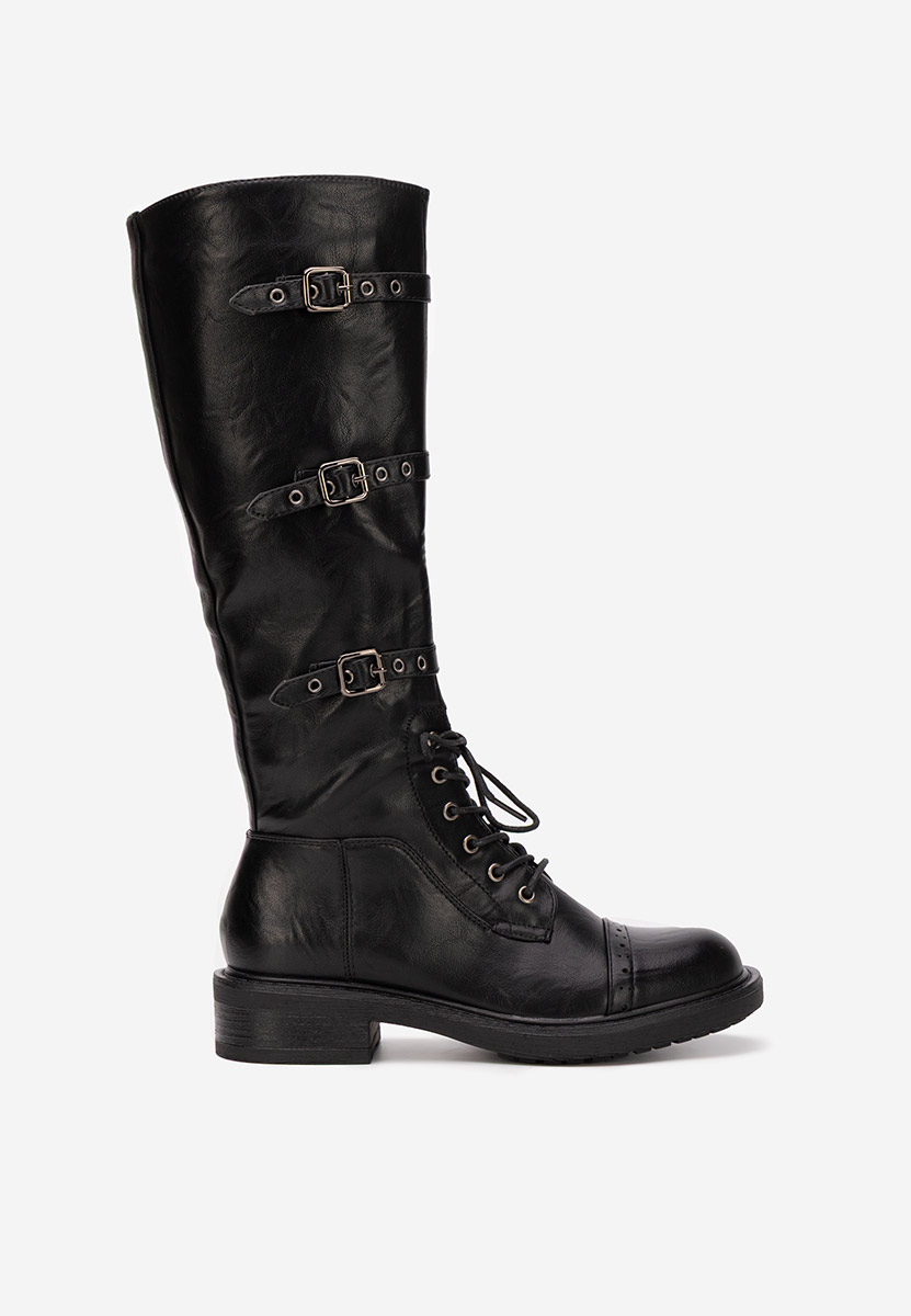 Αρβυλάκια ψηλα γυναικεία Frosina μαύρα