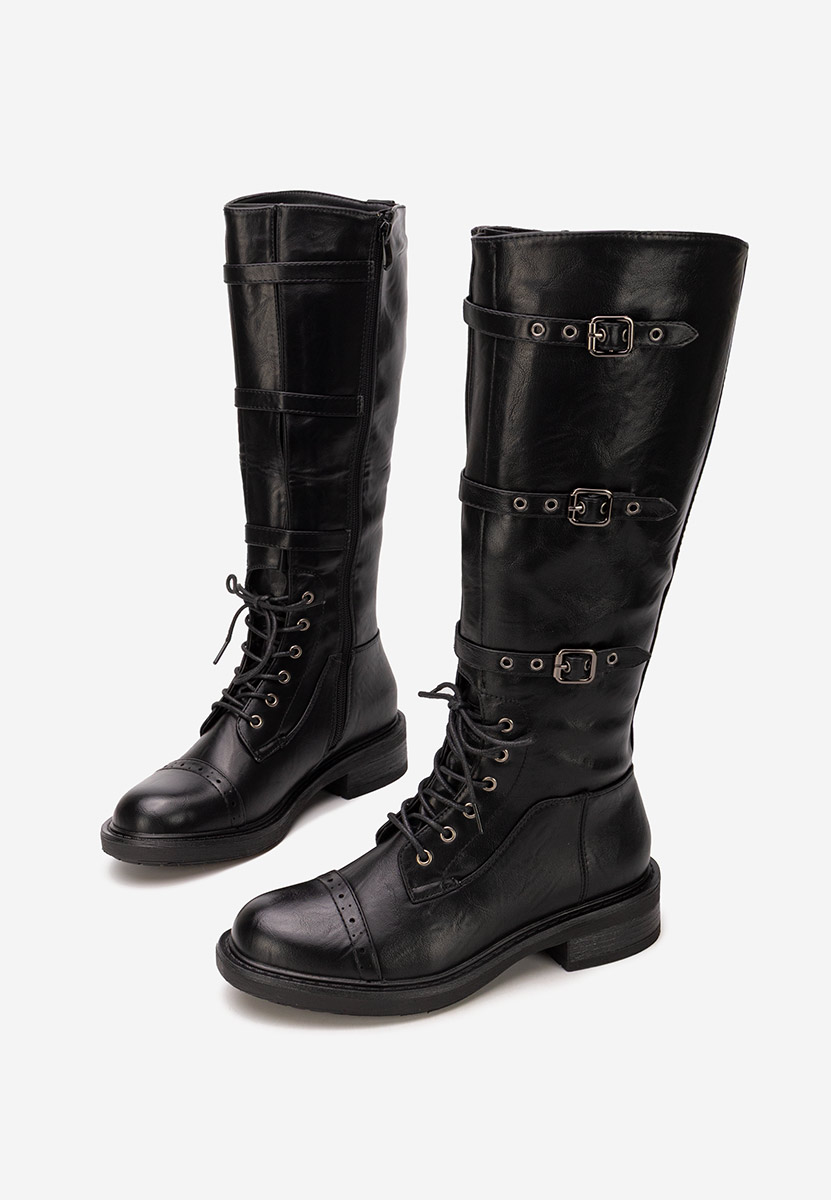 Αρβυλάκια ψηλα γυναικεία Frosina μαύρα