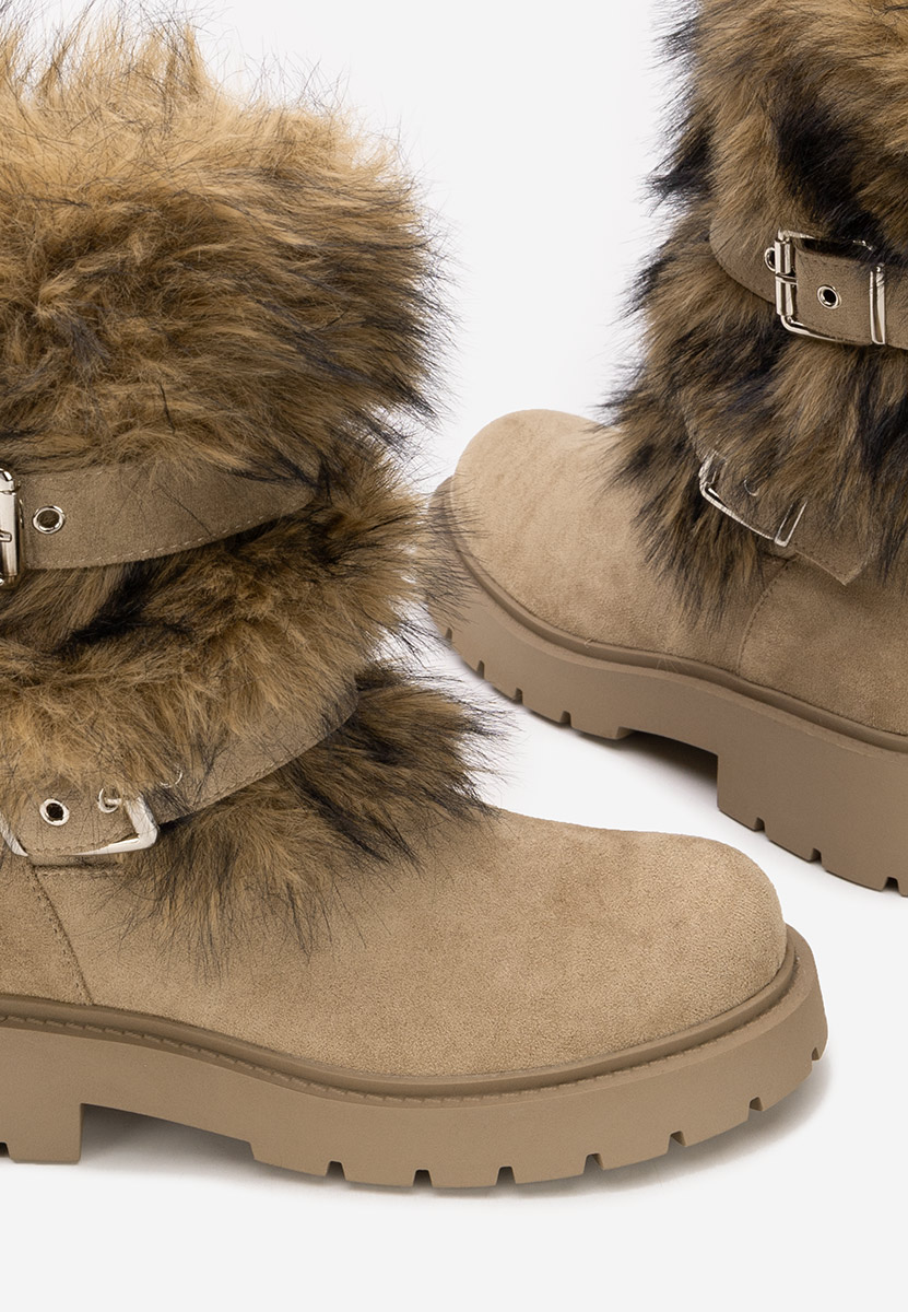 Χειμερινά μπότες γυναικείε Nelisia χακι