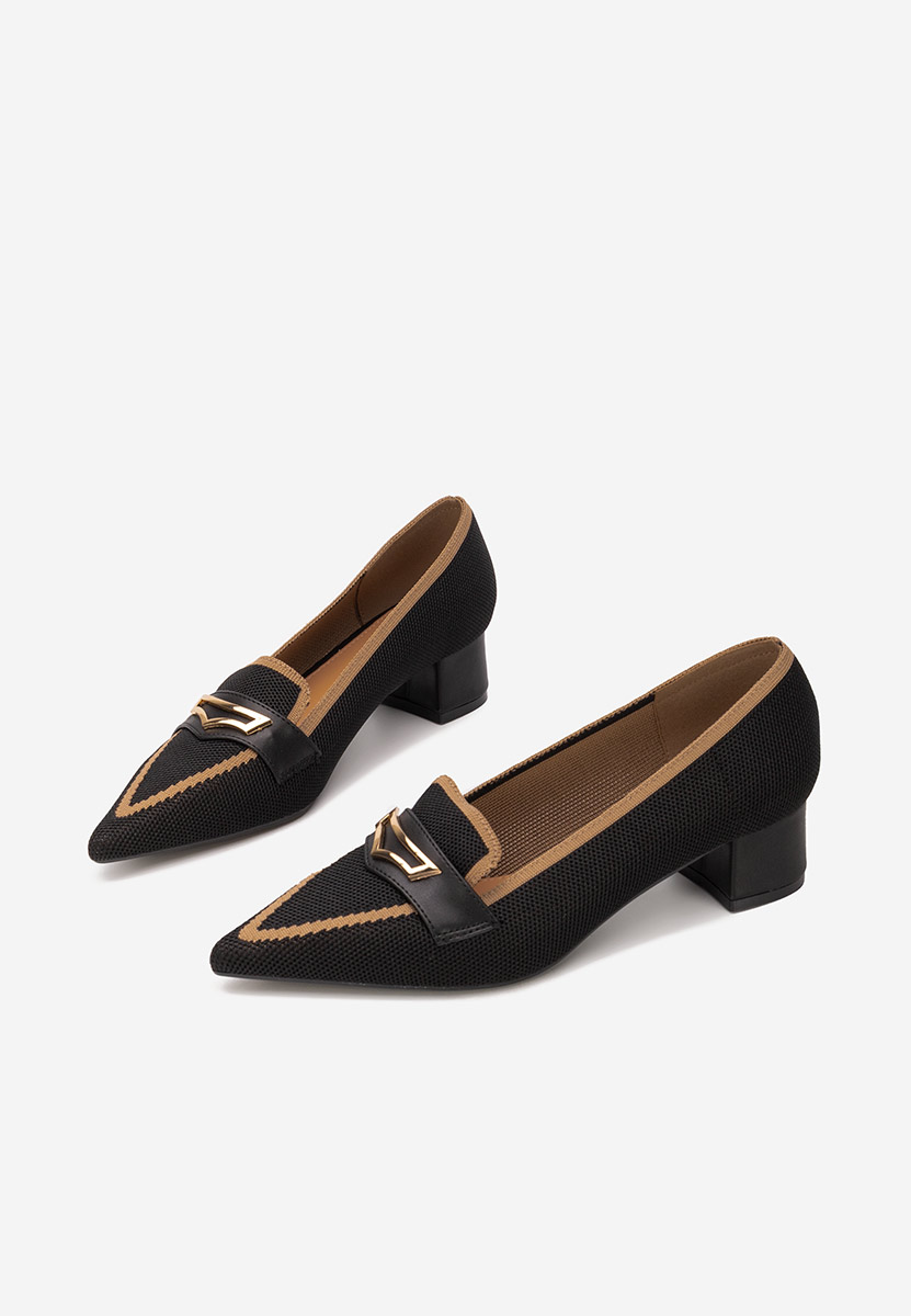 Γόβες με χαμηλό τακούνι Dianey μαύρα