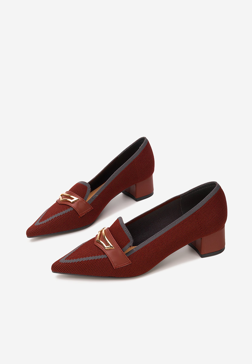 Γόβες με χαμηλό τακούνι Dianey μπορντό