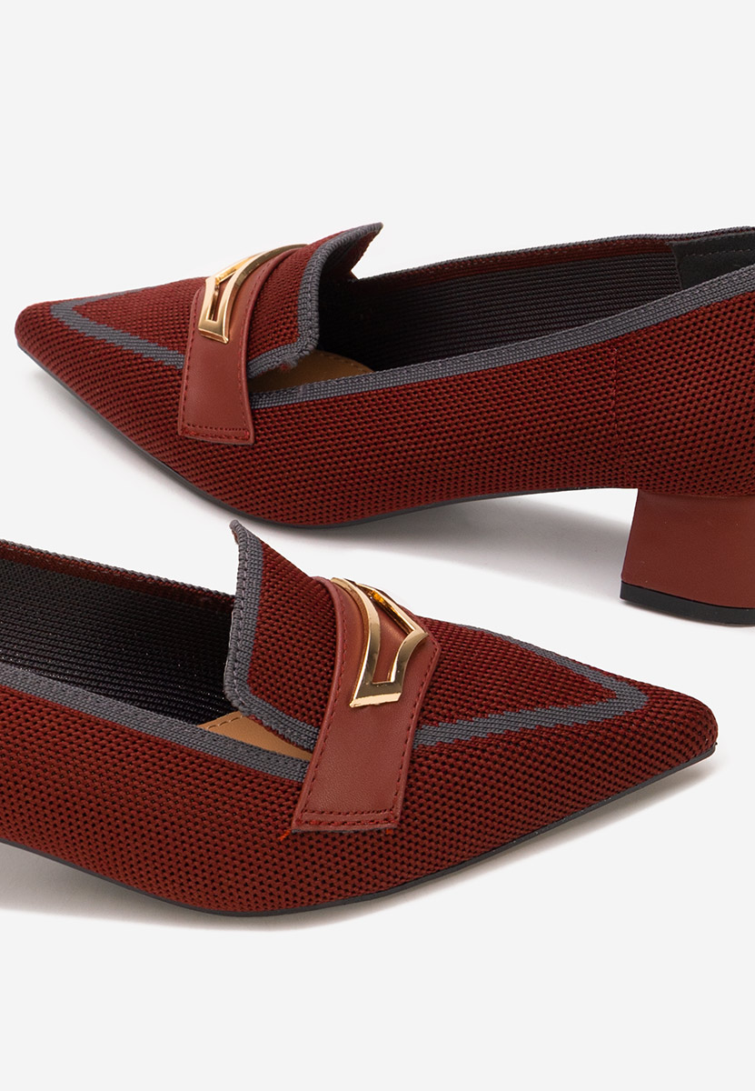 Γόβες με χαμηλό τακούνι Dianey μπορντό