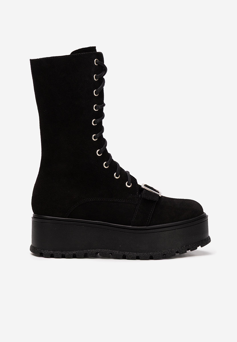 Γυναικεία δερμάτινα μποτάκια Sorelia v2 Μαύρα