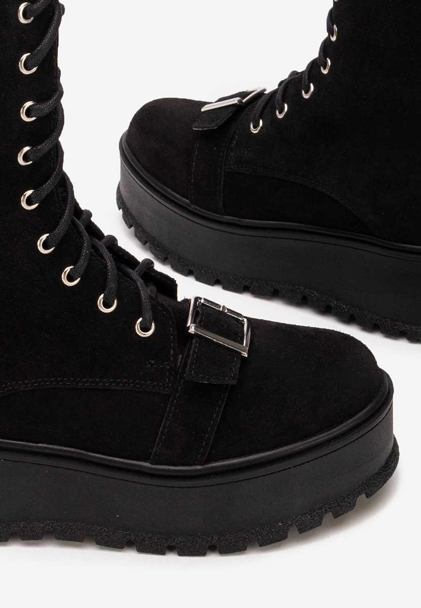 Γυναικεία δερμάτινα μποτάκια Sorelia v2 Μαύρα