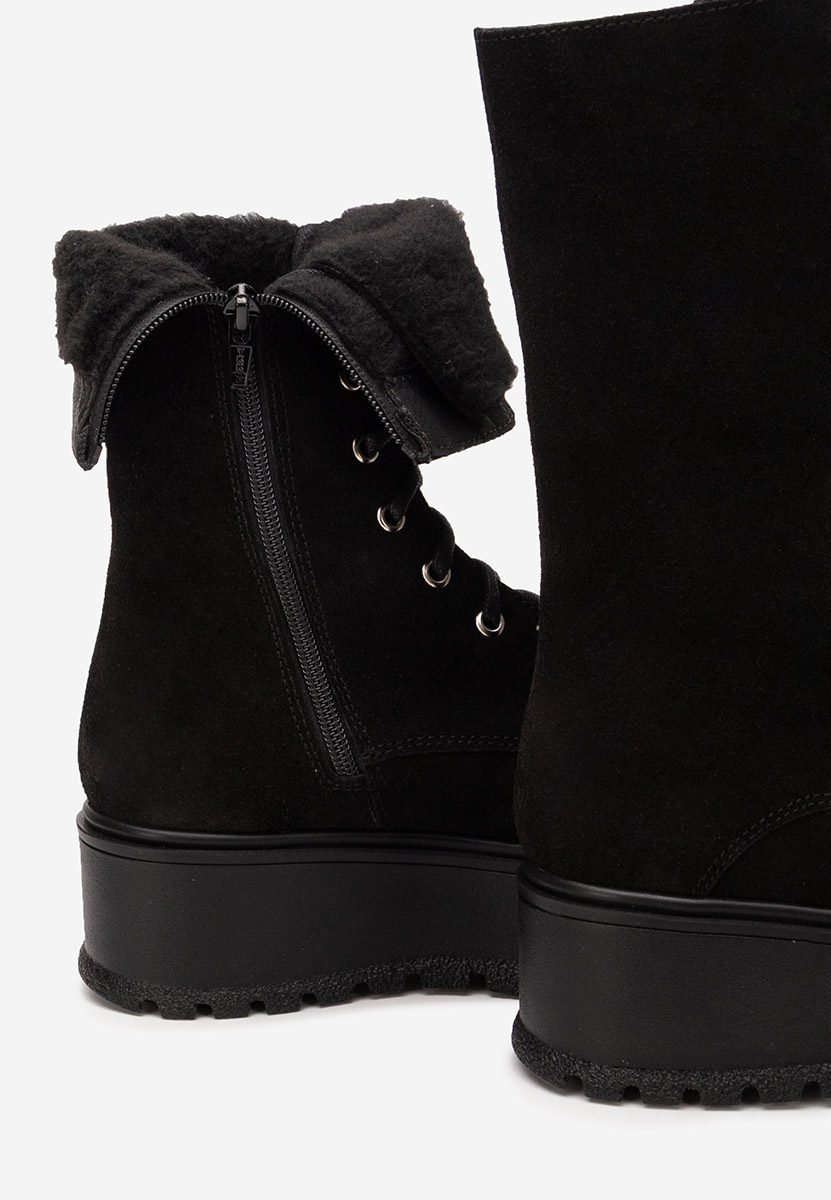 Γυναικεία δερμάτινα μποτάκια Sorelia v2 Μαύρα