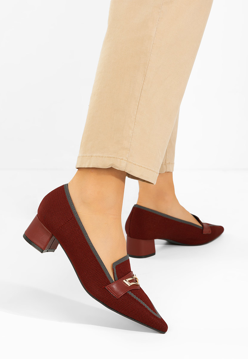 Γόβες με χαμηλό τακούνι Dianey μπορντό