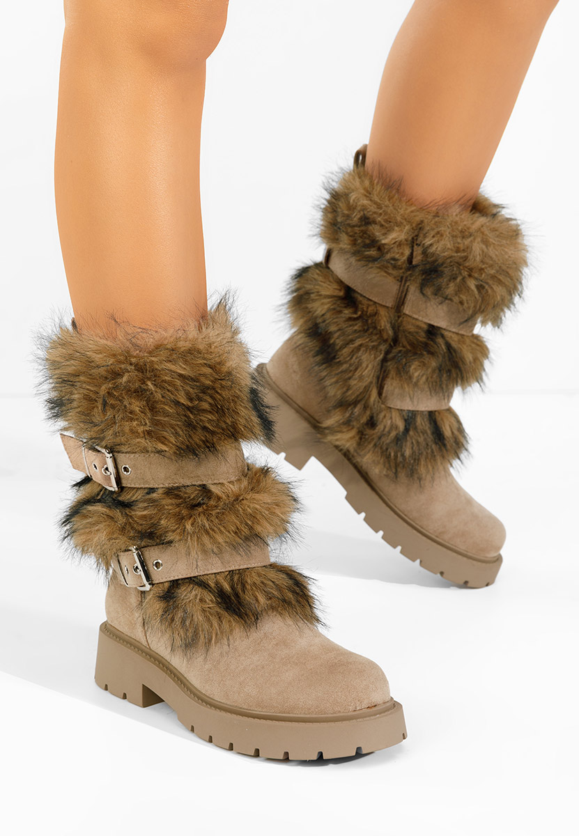 Χειμερινά μπότες γυναικείε Nelisia χακι
