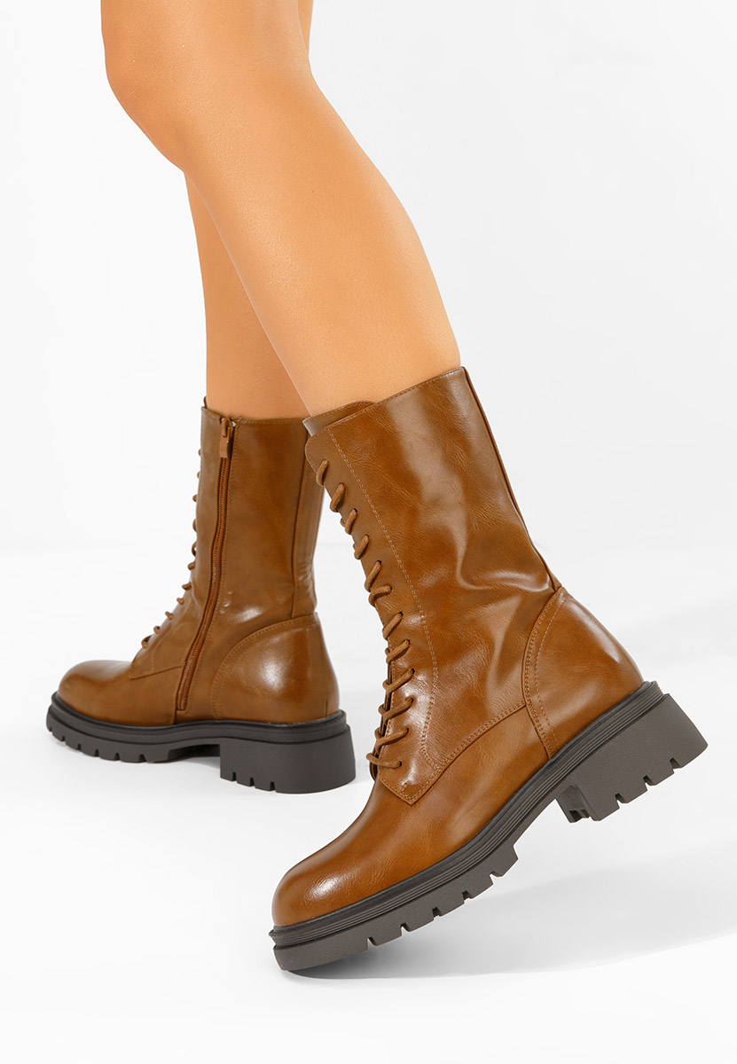 Αρβυλάκια ψηλα γυναικεία Olina ταμπά