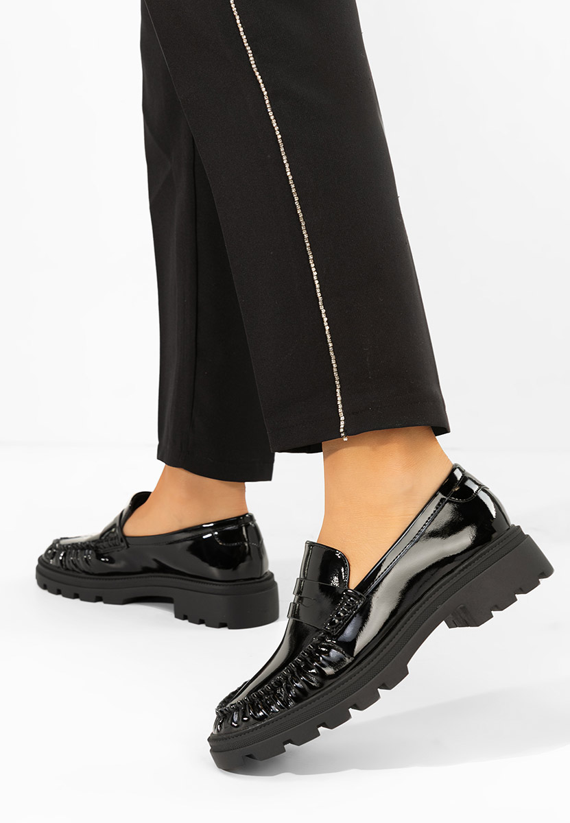 Μοκασίνια γυναικεια Eleonora μαύρα