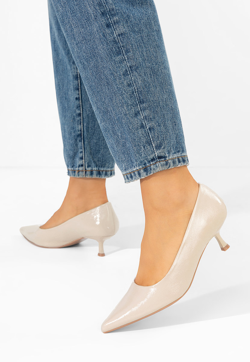 Γόβες με χαμηλό τακούνι Dianela μπεζ