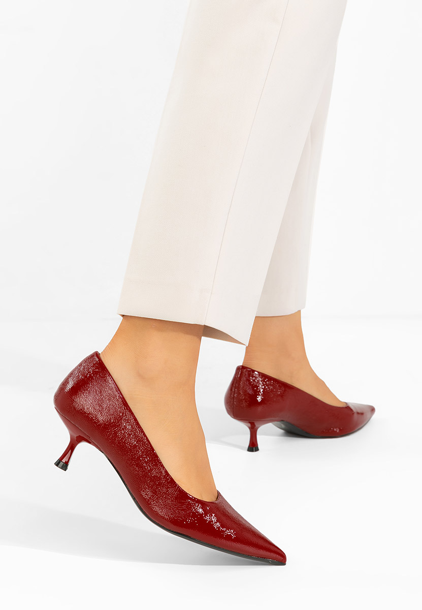 Γόβες με χαμηλό τακούνι Dianela μπορντό