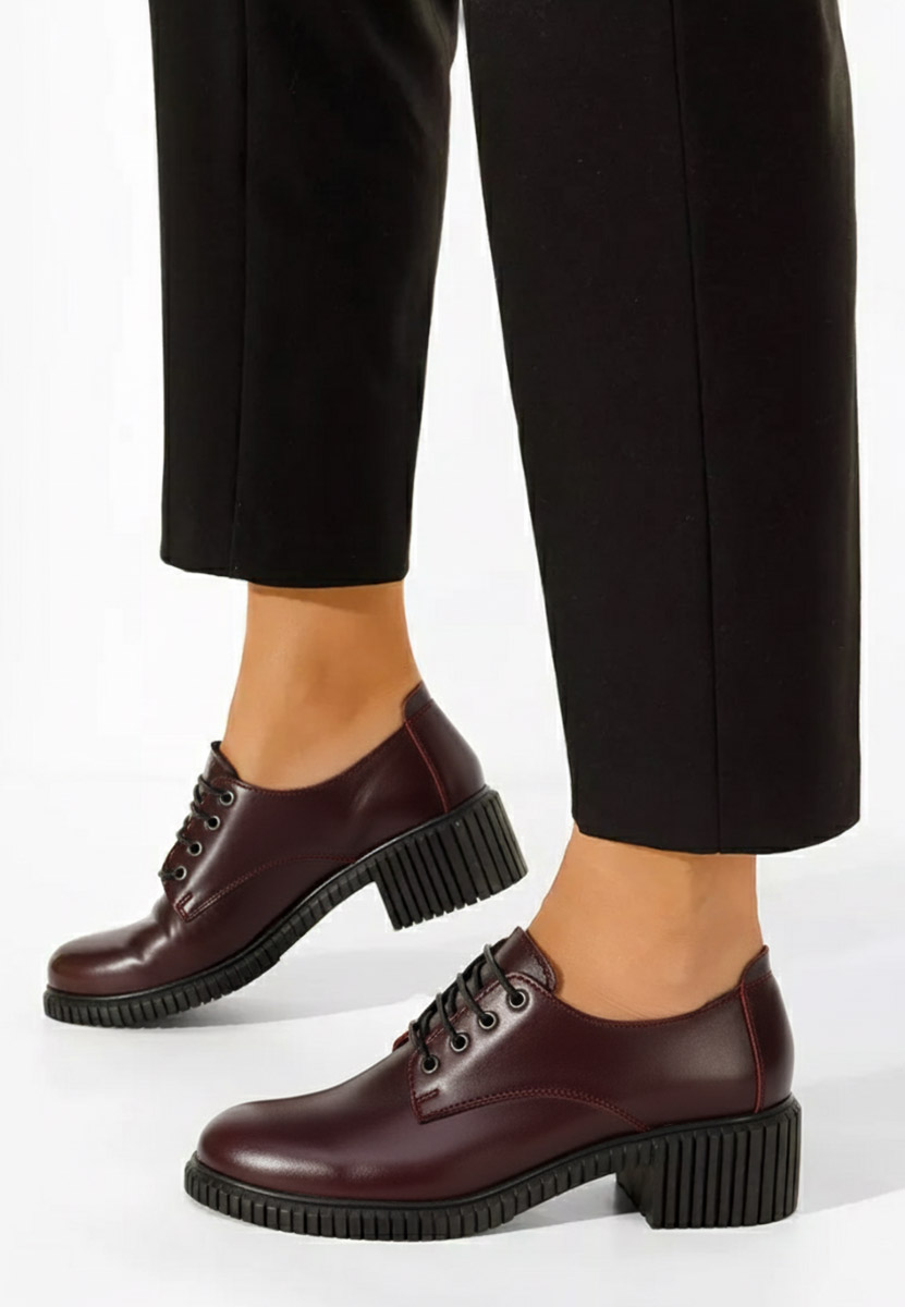 Γόβες με κορδόνια Roanne μπορντό