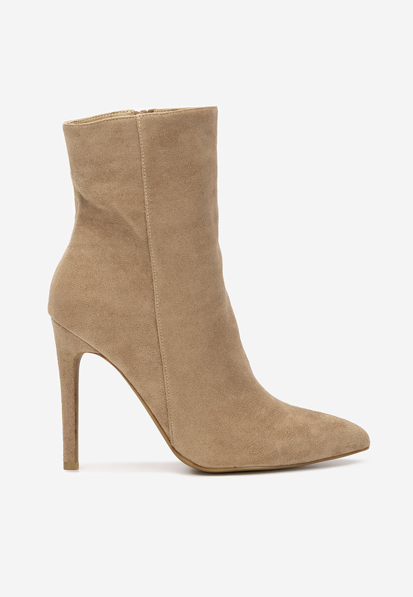 Μποτάκια με λεπτο τακουνι Cendria χακι