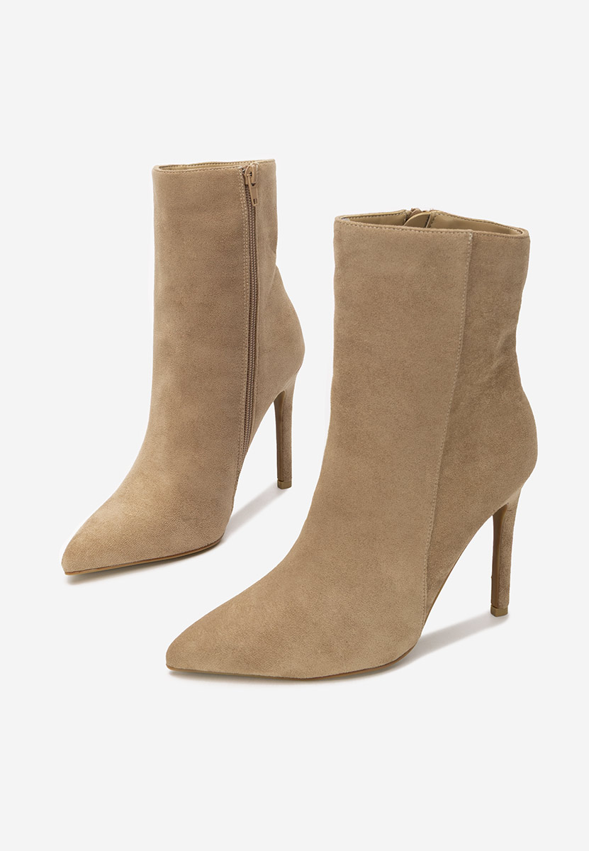 Μποτάκια με λεπτο τακουνι Cendria χακι