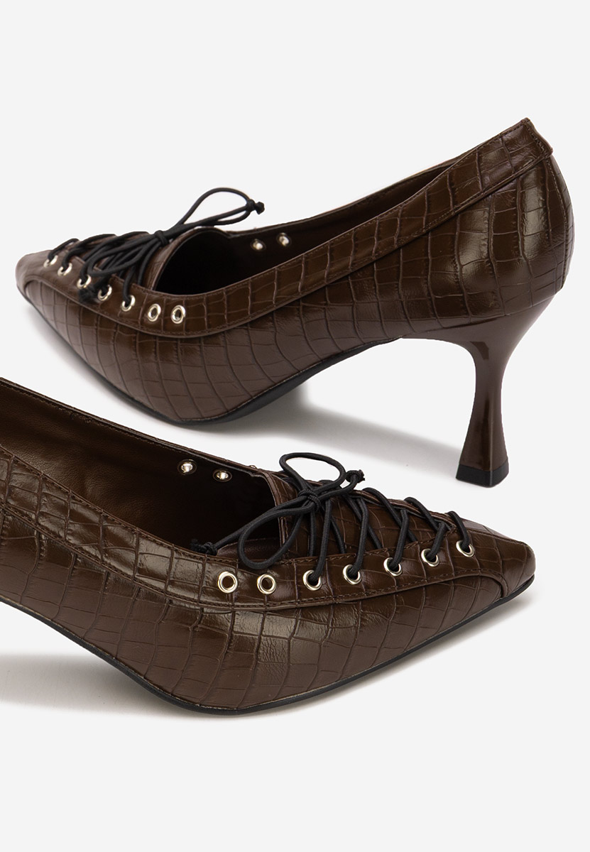 Γόβες στιλέτο Jasoria καφε