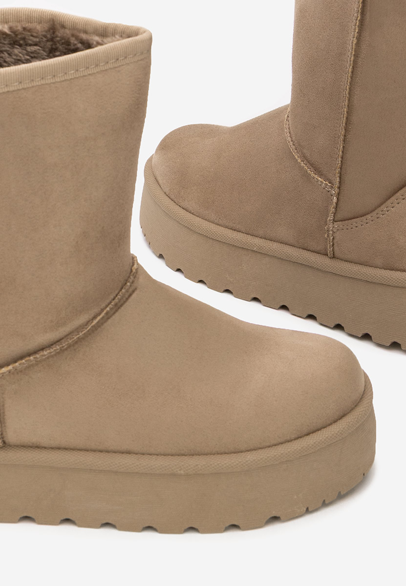 Μπότες τύπου UGG με πλατφόρμα Luisana χακι