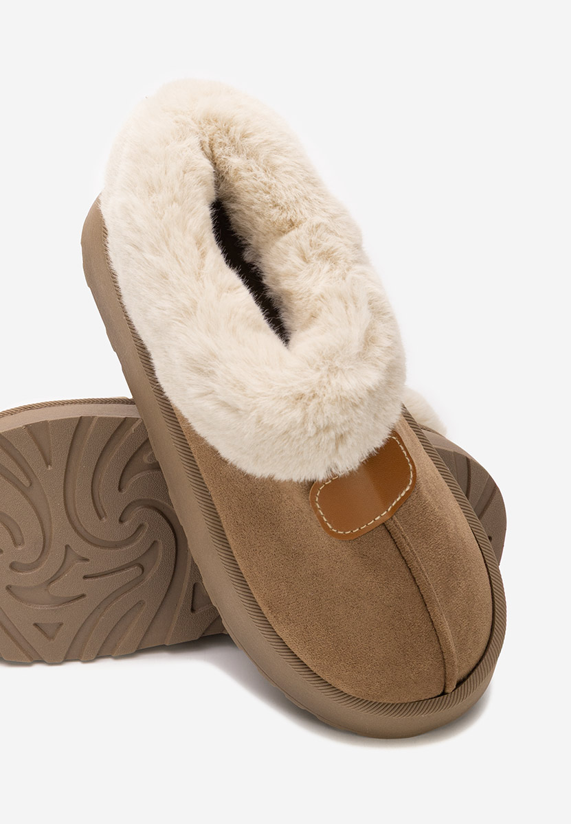 Mποτάκια πλατφόρμα Elarva καφε