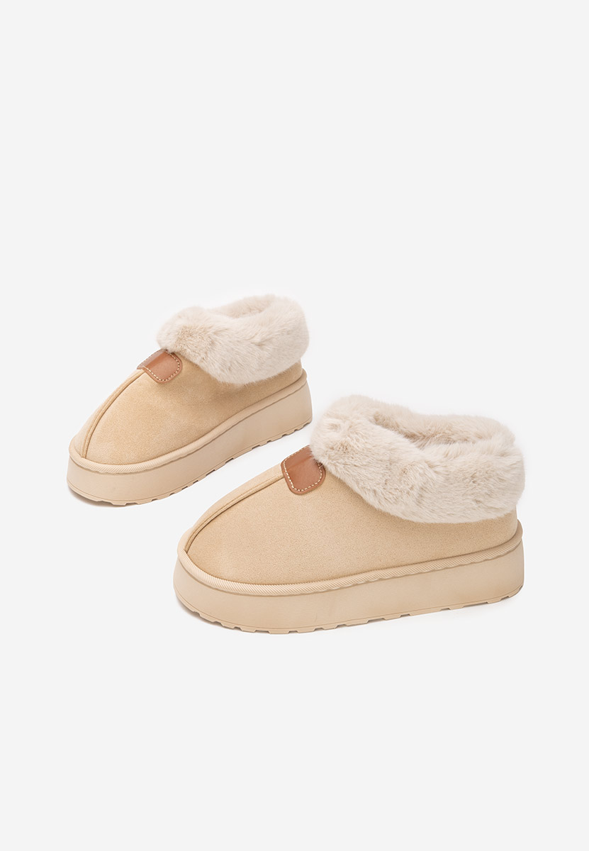 Mποτάκια πλατφόρμα Elarva μπεζ