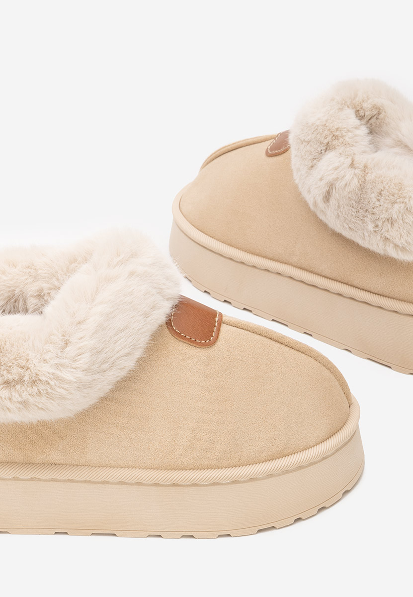 Mποτάκια πλατφόρμα Elarva μπεζ