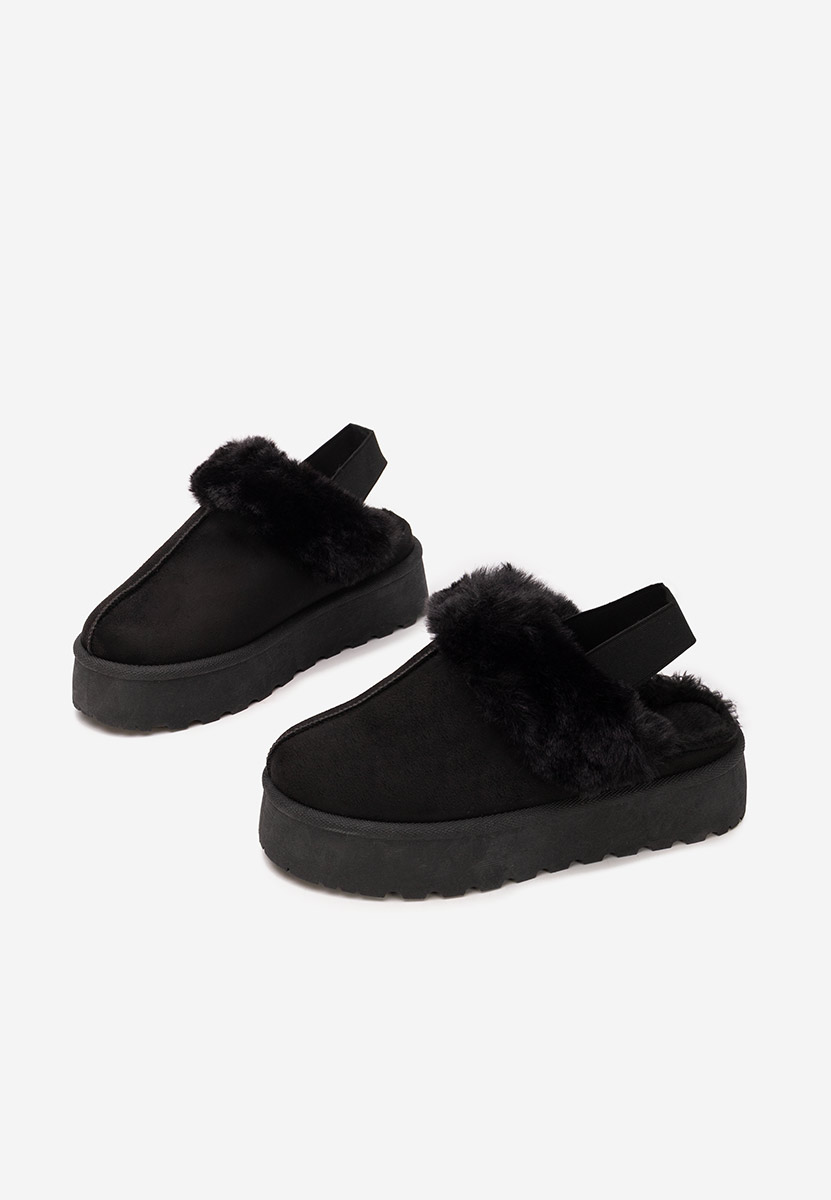 Παντόφλες με πλατφόρμα Edden μαύρα