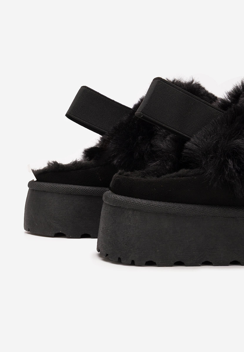 Παντόφλες με πλατφόρμα Edden μαύρα