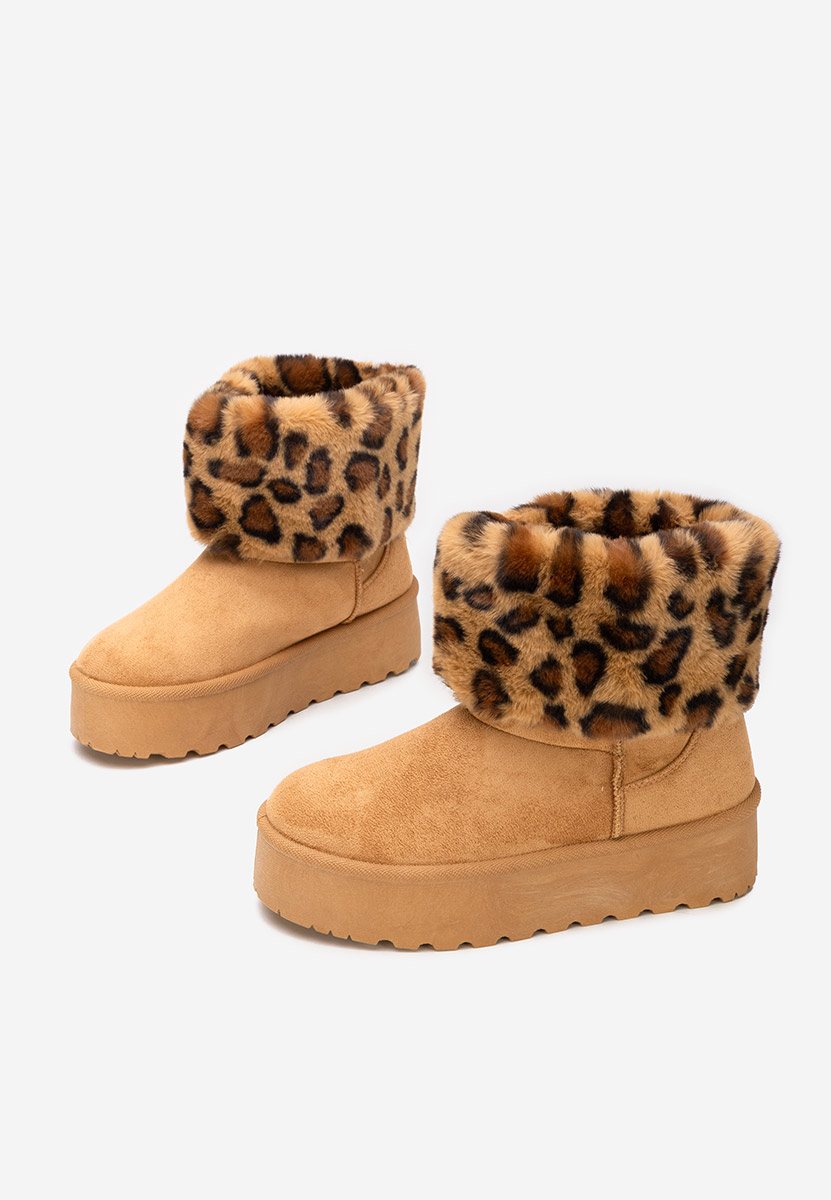 Μπότες με πλατφόρμα Samyra ταμπά