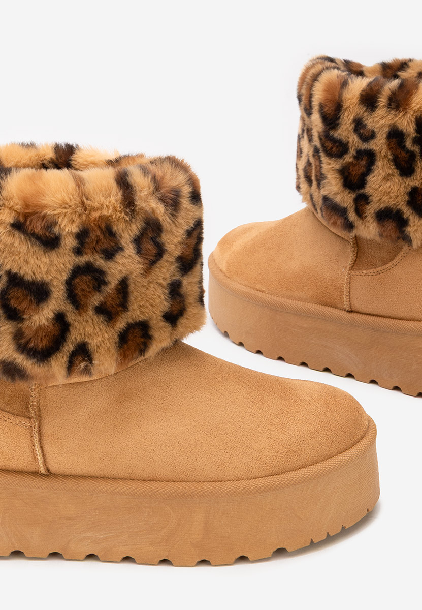 Μπότες με πλατφόρμα Samyra ταμπά