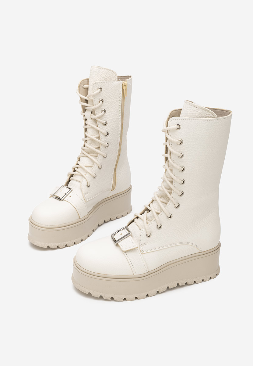 Γυναικεία δερμάτινα μποτάκια Sorelia V2 μπεζ