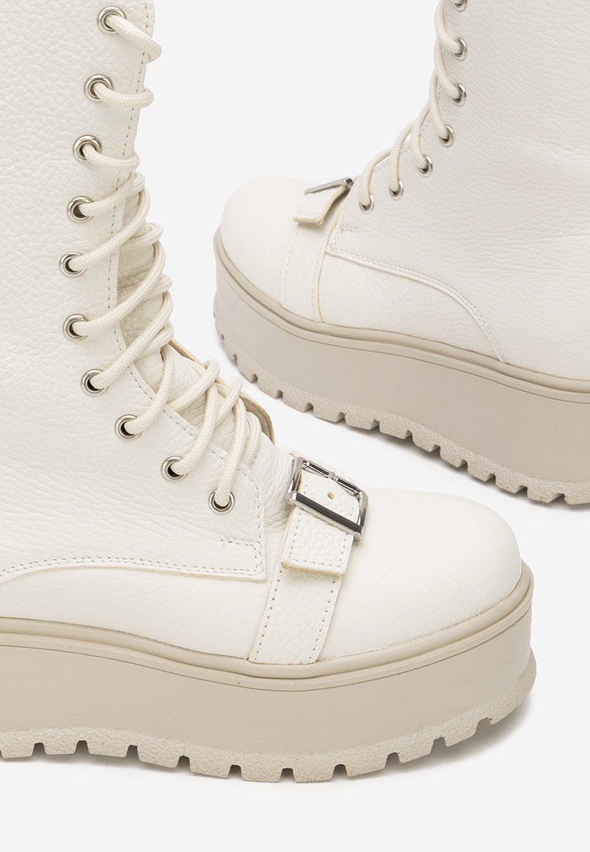 Γυναικεία δερμάτινα μποτάκια Sorelia V2 μπεζ