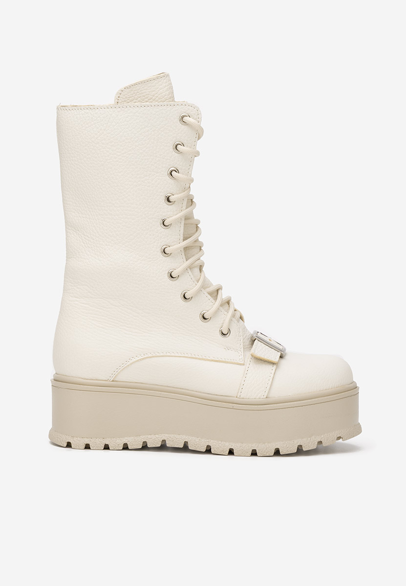 Γυναικεία δερμάτινα μποτάκια Sorelia V2 μπεζ